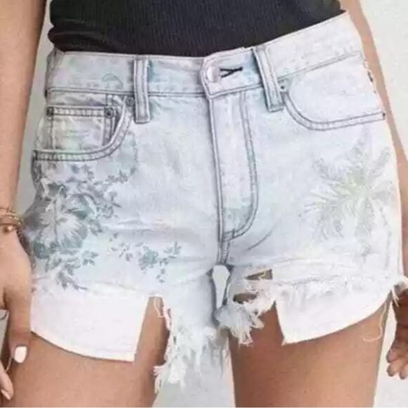 American Eagle NWT 59.00 Embroidered Vintage High Rise Festival Shorts Size 2 - Picture 2 of 10